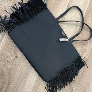 Victoria's Secret Black Fringe Tote